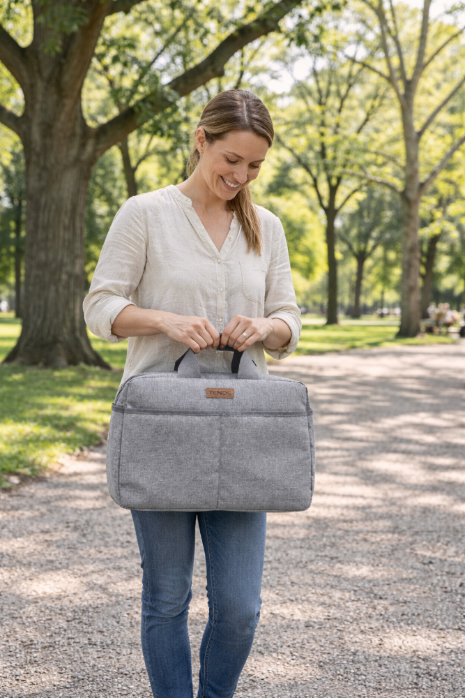 Bolsa carrito crossbody Gris