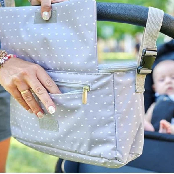 Bolso para Carro de Bebé Gris Impermeable