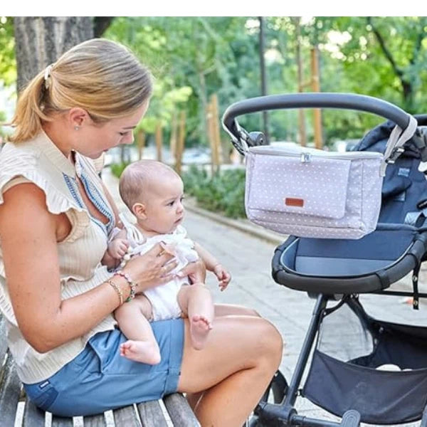 Bolso para Carro de Bebé Gris Impermeable