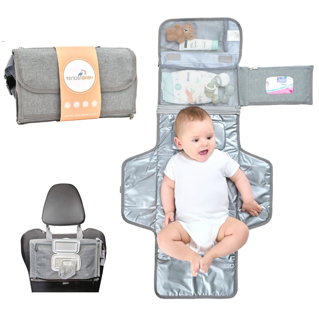 CAMBIADOR BEBE PORTATIL GREY