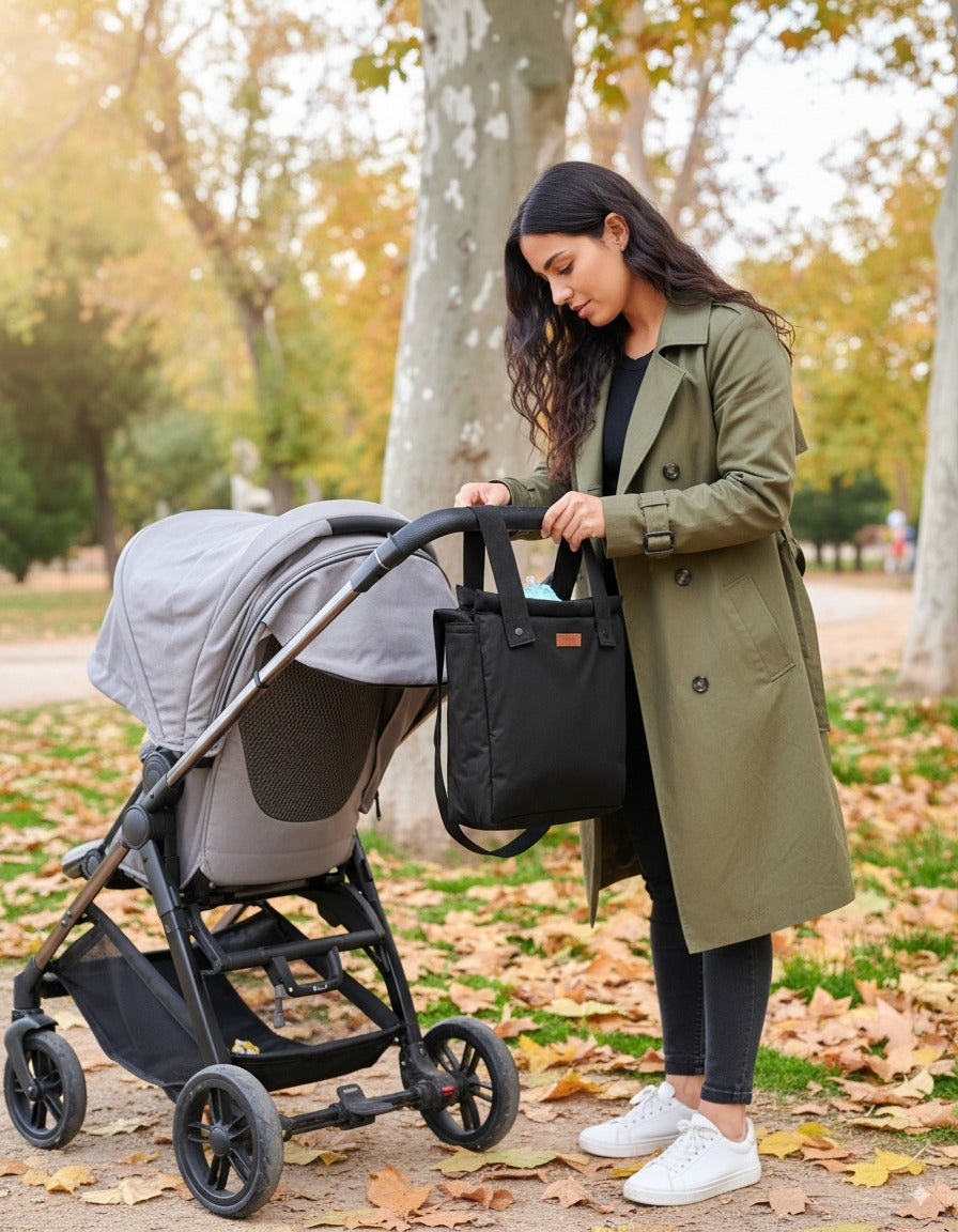 Bolso para carro de bebé negro