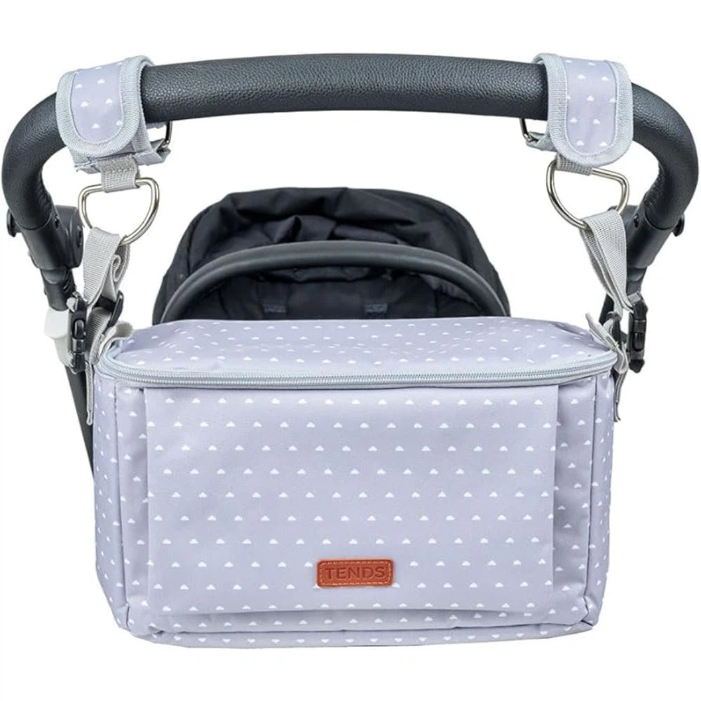 bolso carro bebe gris impermeable